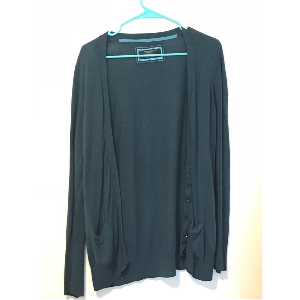 Blue cardigan